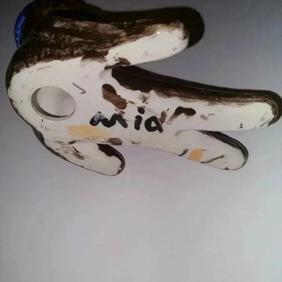 Sock Monkey painted Ceramic Statue With Hat - Picture 5 of 5